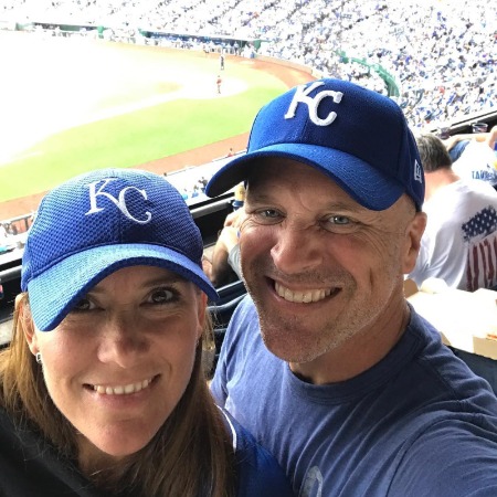 Randy Flagler with his female companion took a selfie at the stadium.